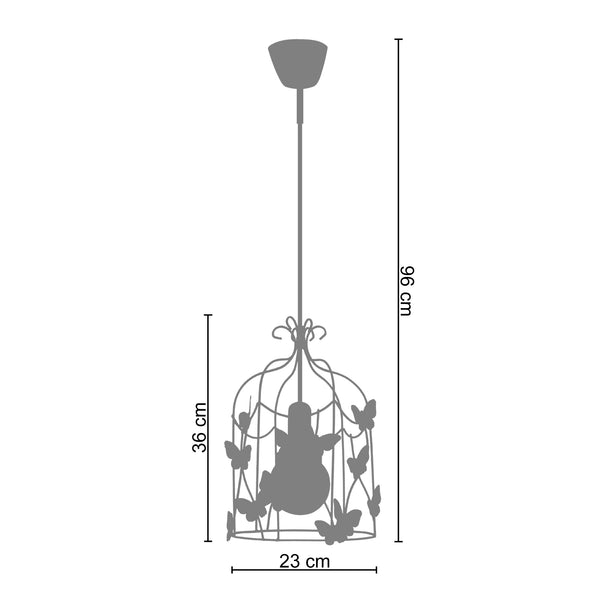 <tc>Suspensão CAGE PAPILLONS   23cm - 1 Luz  </tc>