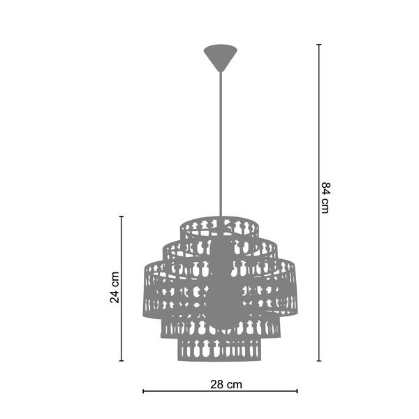 <tc>Suspensão KATHEDRAL  28cm - 1 Luz  </tc>