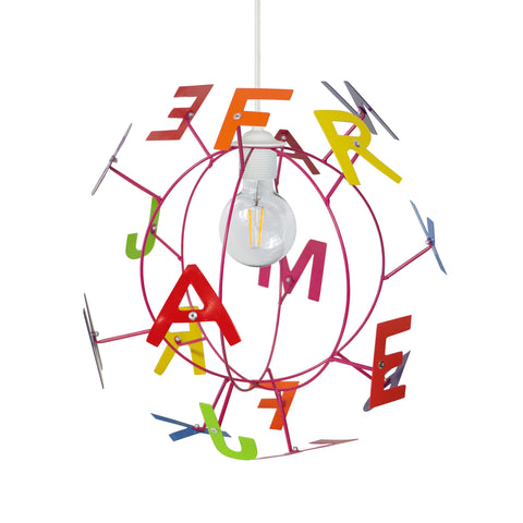 Suspension JUVENILE LETTRES 38cm - 1 Lumière