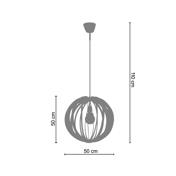 Suspension HOLLYWOOD 50cm - 1 Lumière