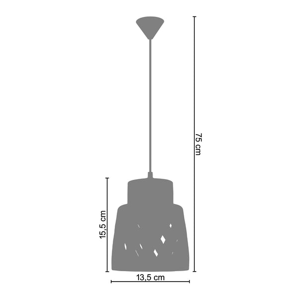 Suspension ALGARVE 13,5cm - 1 Lumière