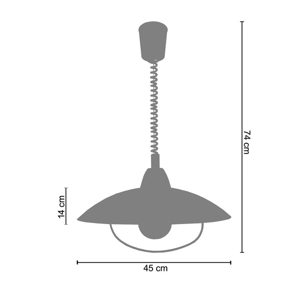 <tc>Suspensão PAQUI  45cm - 1 Luz  </tc>