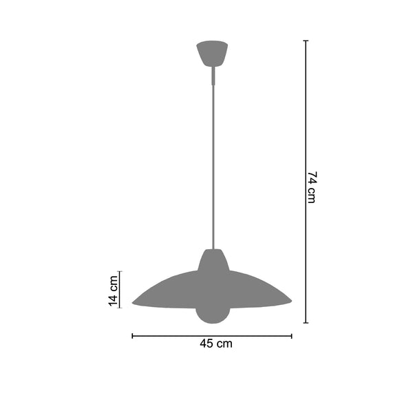 <transcy>Suspensão PAMELA  45cm - 1 Luz </transcy>