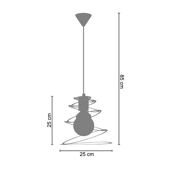 <tc>Suspensão SPIRAL LASER  25cm - 1 Luz  </tc>