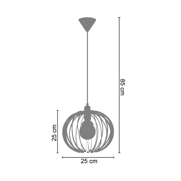 <tc>Suspensão AFONSO  25cm - 1 Luz  </tc>