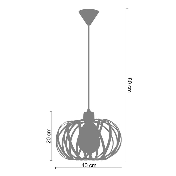 Suspension CITROUILLE 40cm - 1 Lumière