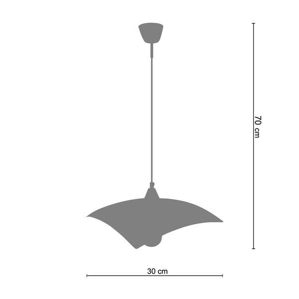 <tc>Suspensão MAE NERVURES 30cm - 1 Luz  </tc>