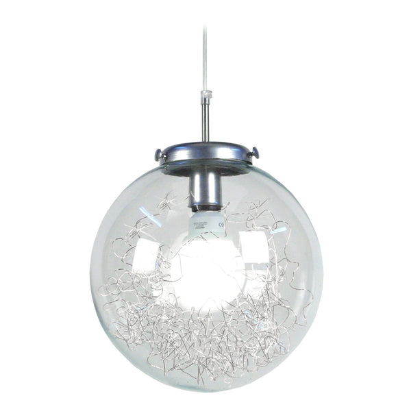 Suspension GLOBE VERRE FIL 35cm - 1 Lumière