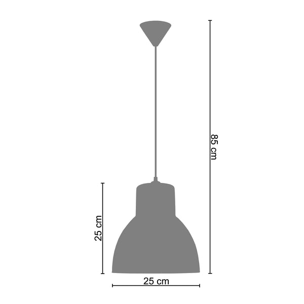 Suspension CLOCHE VERRE B 25cm - 1 Lumière