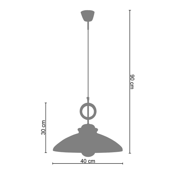 <transcy>Suspensão DAIZY  40cm - 1 Luz </transcy>