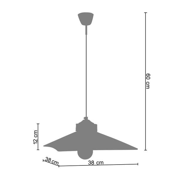 Suspension CROUPE 38cm - 1 Lumière