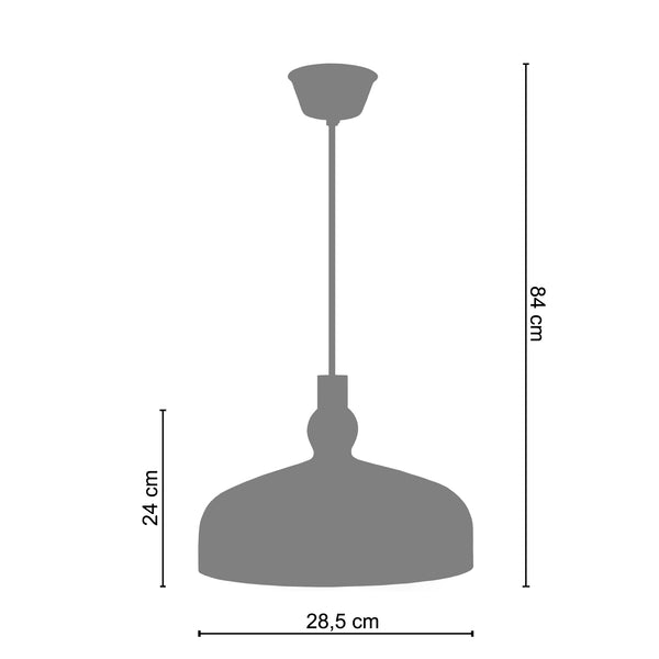 Suspension TESTO 28,5cm - 1 Lumière