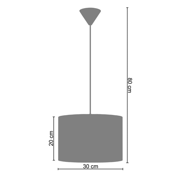 <tc>Suspensão BORED  30cm - 1 Luz  </tc>