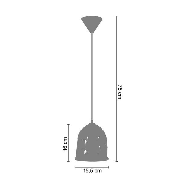 <tc>Suspensão LOULÉ  15,5cm - 1 Luz   </tc>