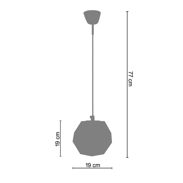 <tc>Suspensão POLYÈDRE  19cm - 1 Luz  </tc>