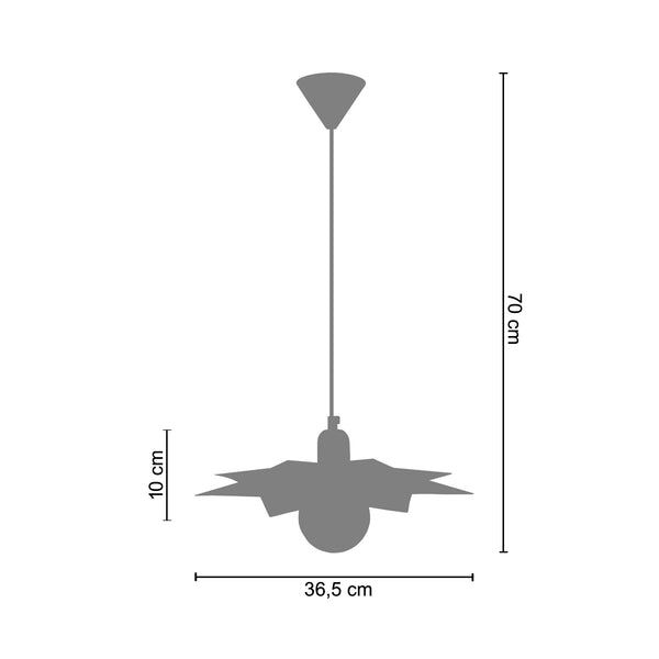 <tc>Suspensão STARFOGLIO  36,5cm - 1 Luz  </tc>