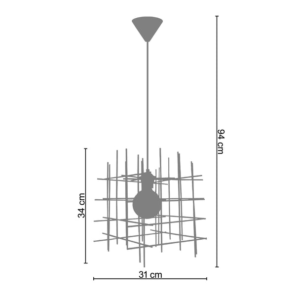 <tc>Suspensão BASTIDA  31cm - 1 Luz  </tc>