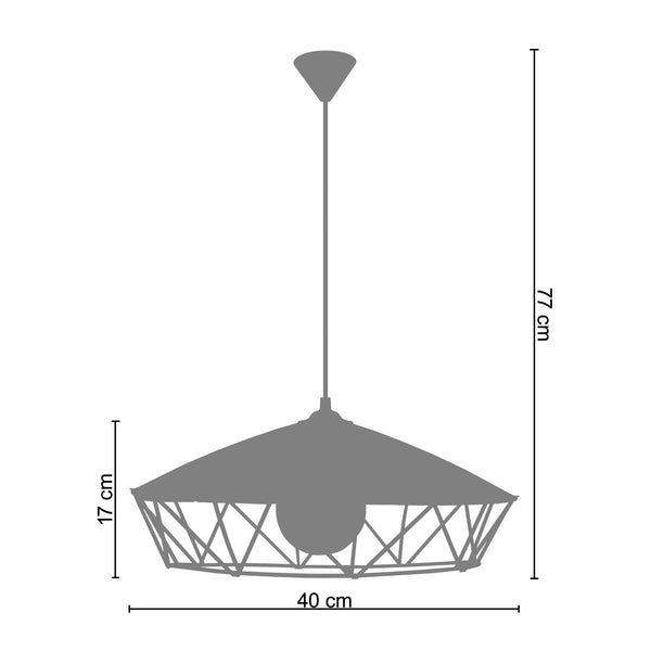 <tc>Suspensão BRIDGE  40cm - 1 Luz  </tc>