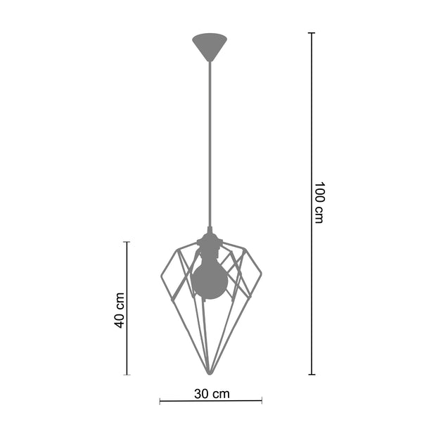 Suspension GÉOMÉTRIQUE 30cm - 1 Lumière