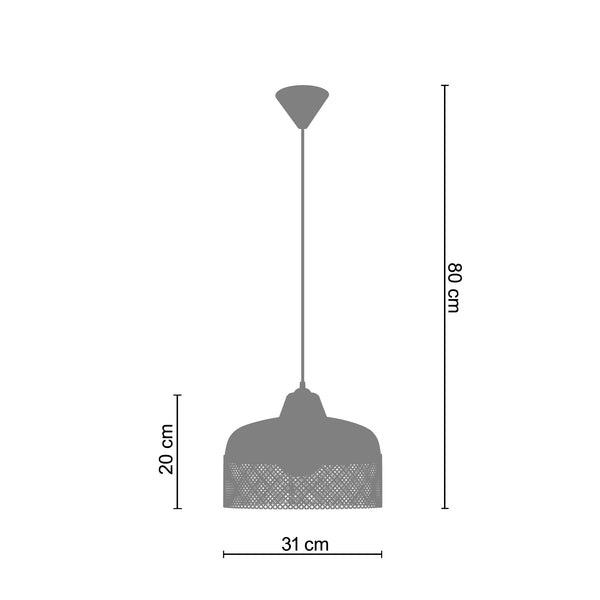 <tc>Suspensão TROG GAINE  31cm - 1 Luz  </tc>