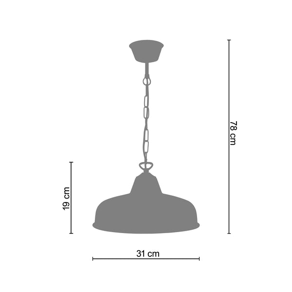 Suspension TROG C 31cm - 1 Lumière