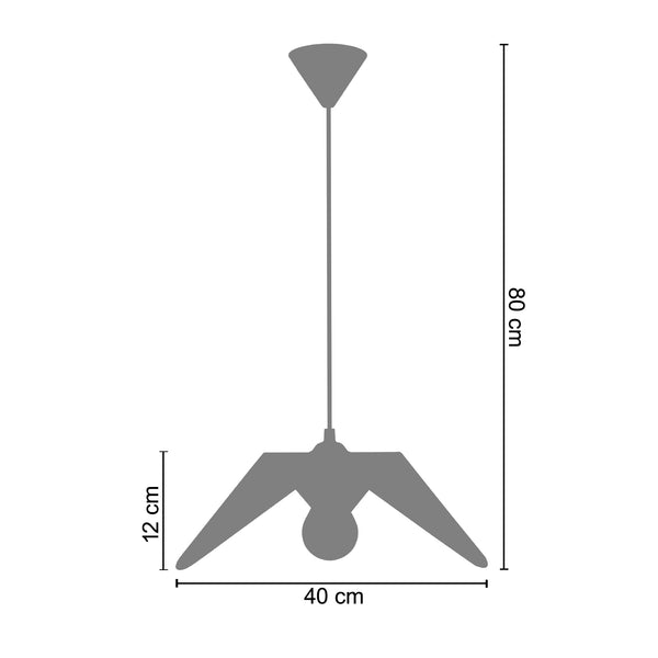 <tc>Suspensão BOOMERANG  40cm - 1 Luz  </tc>