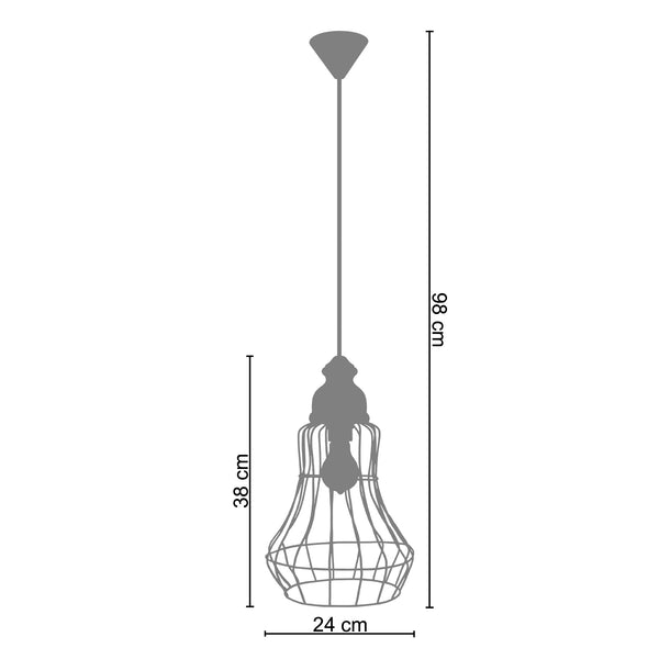 Suspension BIRNE  24cm - 1 Lumière