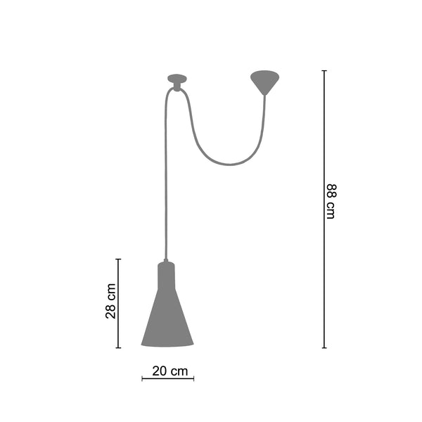 Suspension KRAKE 20cm - 1 Lumière