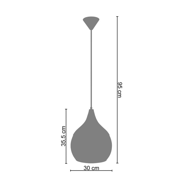 <tc>Suspensão CAMBERRA-VERRE  30cm - 1 Luz  </tc>