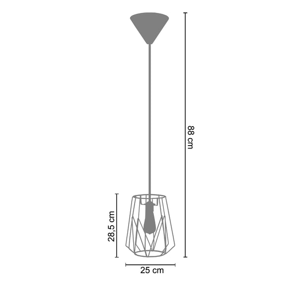 <tc>Suspensão OLYMPIA  25cm - 1 Luz </tc>