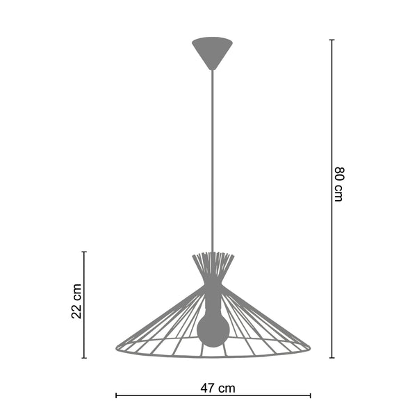 Suspension KÔNE 47cm - 1 Lumière