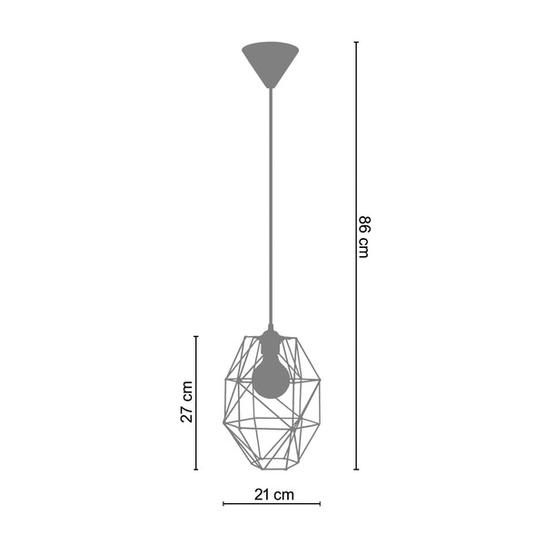 <tc>Suspensão OCTOGONAL  21cm - 1 Luz </tc>