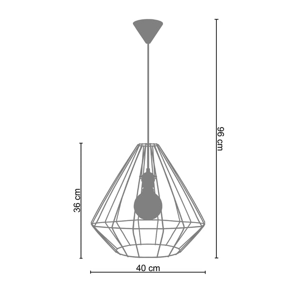 Suspension DIAMOND 40cm - 1 Lumière