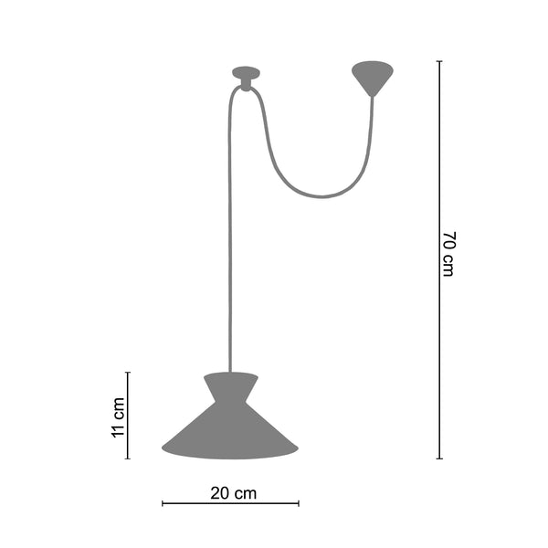 Suspension LEEDS 20cm - 1 Lumière