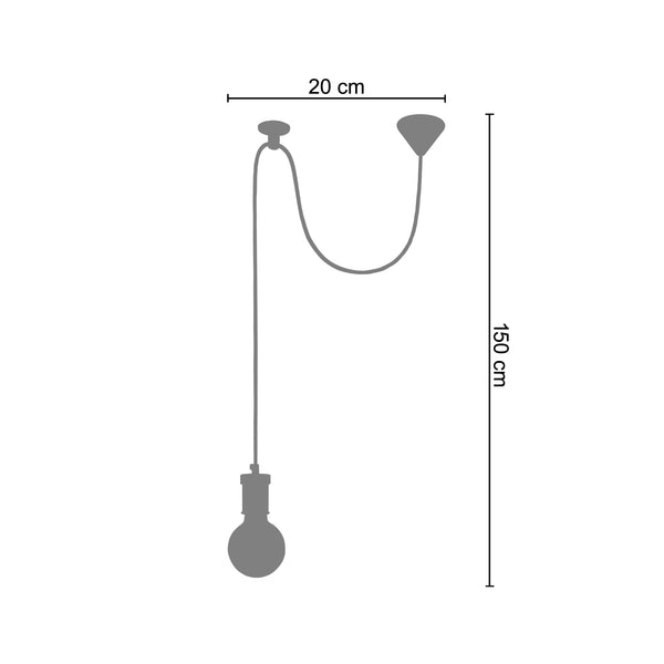 <tc>Suspensão KRAKE  20cm - 1 Luz  </tc>