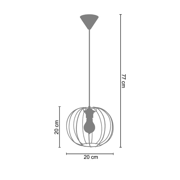 Suspension PACENTRO A 20cm - 1 Lumière