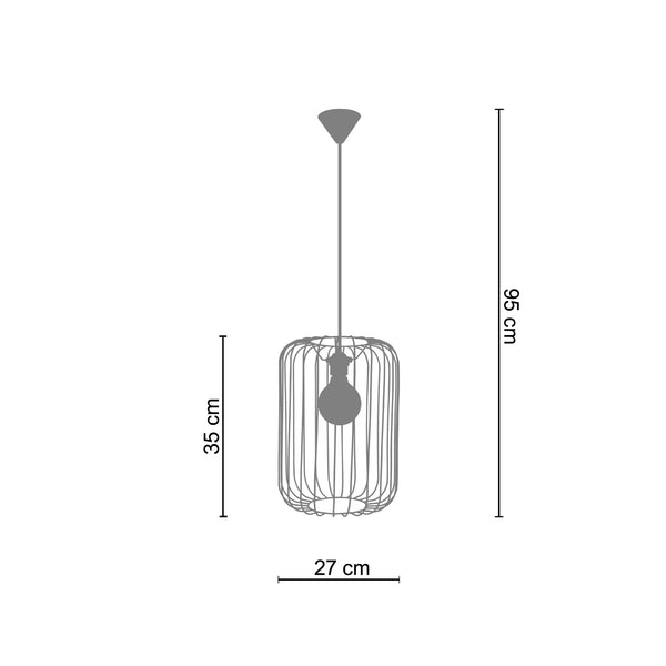 <tc>Suspensão SORANO  27cm - 1 Luz   </tc>