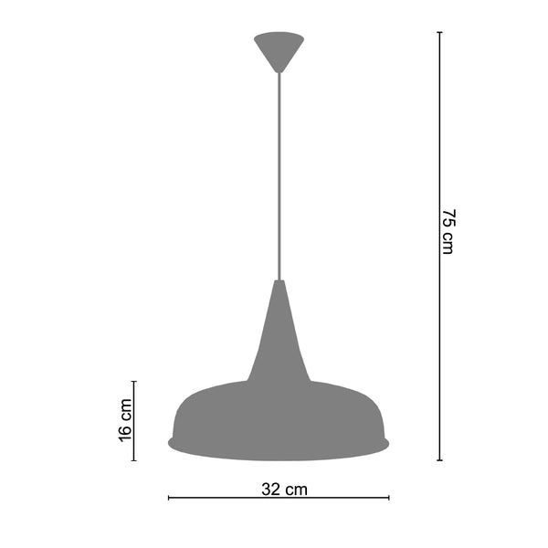 Suspension TROG BOIS 32cm - 1 Lumière