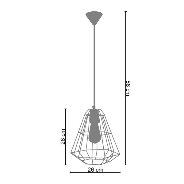 <transcy>Suspensão CIVITÁ  26cm - 1 Luz </transcy>