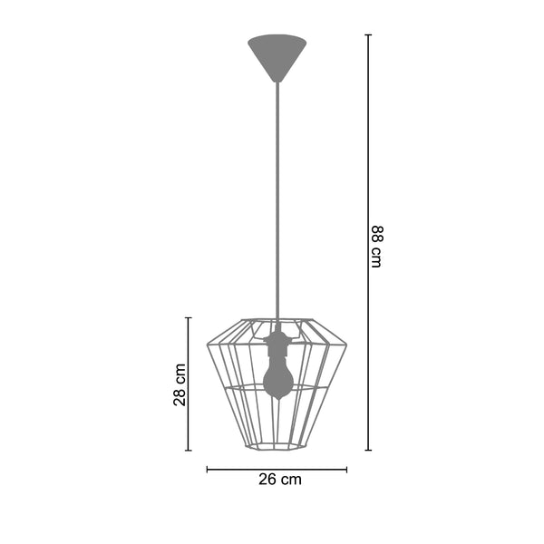 <transcy>Suspensão TRIBERG  26cm - 1 Luz </transcy>