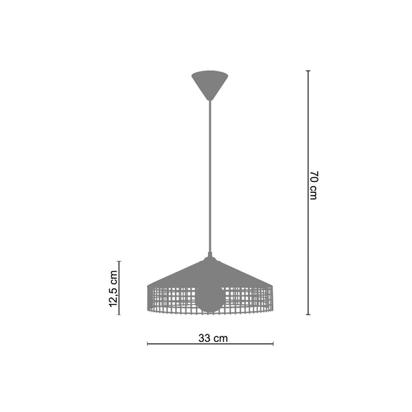 <tc>Suspensão LISERON  33cm - 1 Luz</tc>