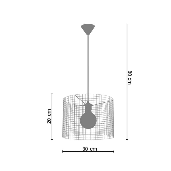 <tc>Suspensão NOIRON  30cm - 1 Luz   </tc>