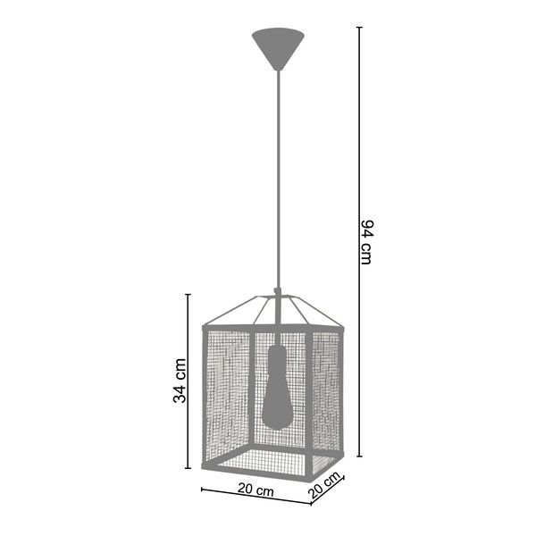 Suspension BODRUM  20cm - 1 Lumière