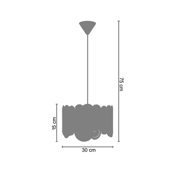 <transcy>Suspensão NUAGE VRILLE  30cm - 1 Luz </transcy>