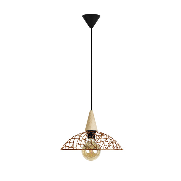 Suspension CANOPUS BOIS 30cm - 1 Lumière