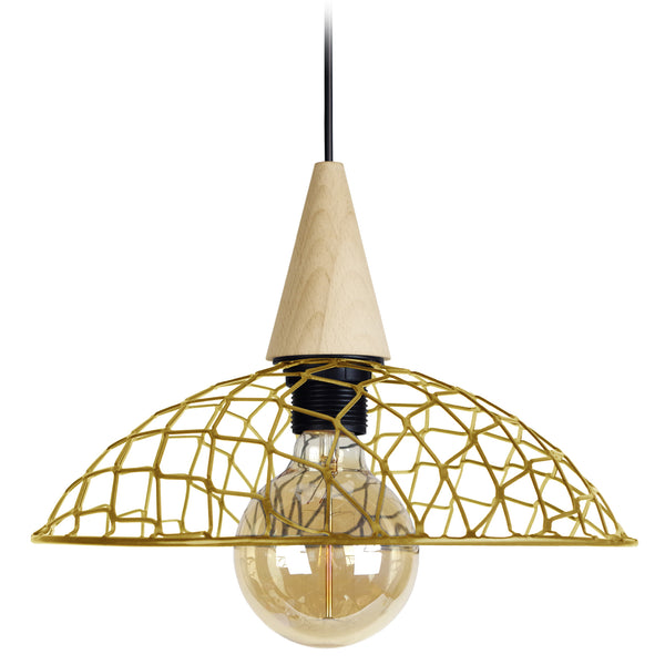 Suspension CANOPUS BOIS 30cm - 1 Lumière