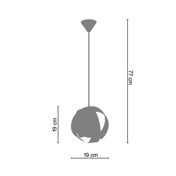 Suspension MALVILLE 19cm - 1 Lumière