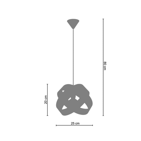 Suspension GORGES 25cm - 1 Lumière