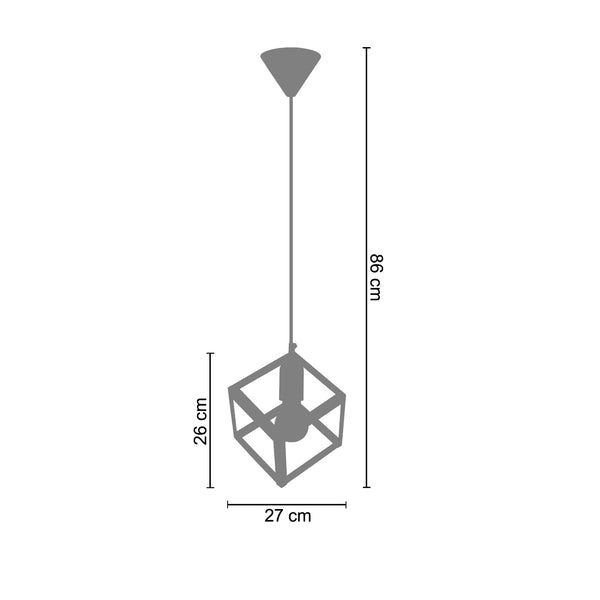 <transcy>Suspensão HEXAÈDRE B  27cm - 1 Luz </transcy>