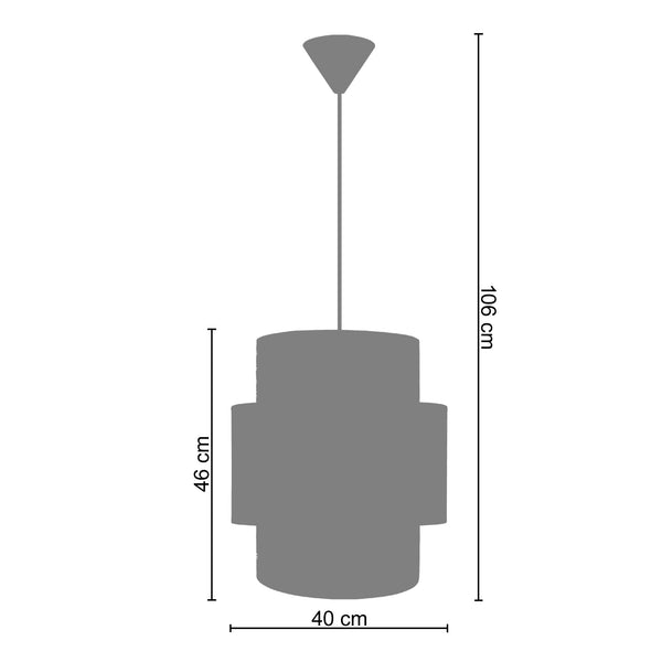 <transcy>Suspensão CHENNAI  40cm - 1 Luz  </transcy>